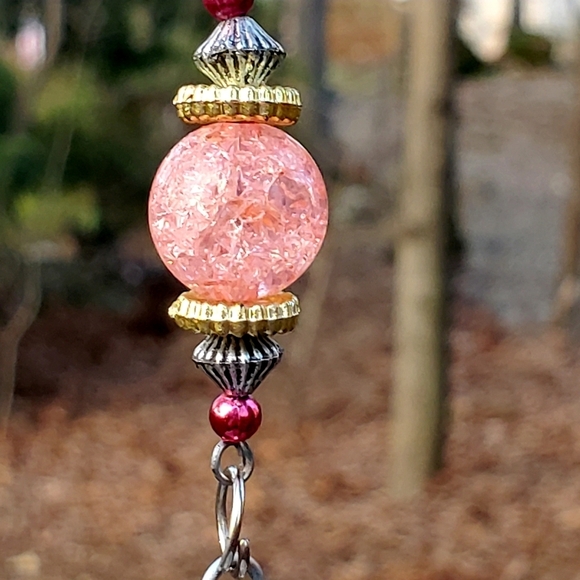CARSON SUNCATCHER WIND CHIME "Pewterwork" Series Red Orange NWT | NIB - Picture 7 of 12